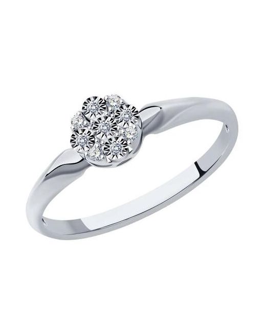 Diamant Кольцо из белого золота с бриллиантами 52-210-01297-1 размер 17.5