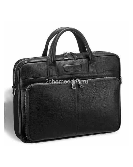 Brialdi кожаная деловая сумка для документов Pasteur BR12051JD relief black