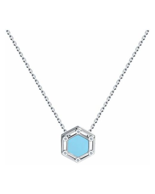Diamant Колье из серебра с фианитами и эмалью 94-170-01591-1 размер 4045 см