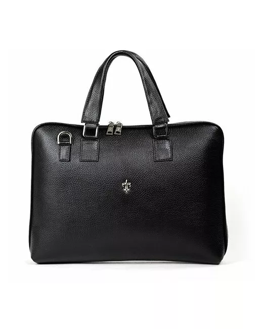 Fiore Bags Деловая сумка Jack из натуральной зернистой кожи черного цвета