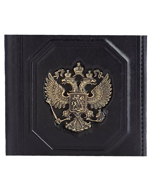 Макей Кожаная обложка Государь с латунным орлом для паспорта и автодокументов