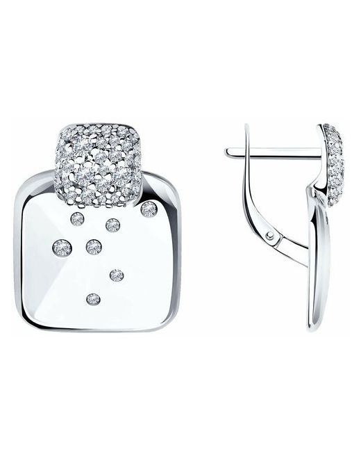 Diamant Серьги из серебра с фианитами 94-120-01523-1