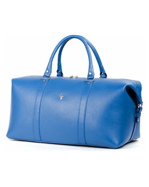 Fiore Bags Дорожная сумка Ferrari из натуральной зернистой кожи цвета джинс