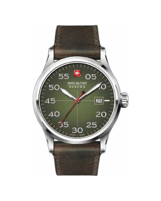 Swiss Military Hanowa Часы швейцарские наручные кварцевые на ремне 06-4280.7.04.006