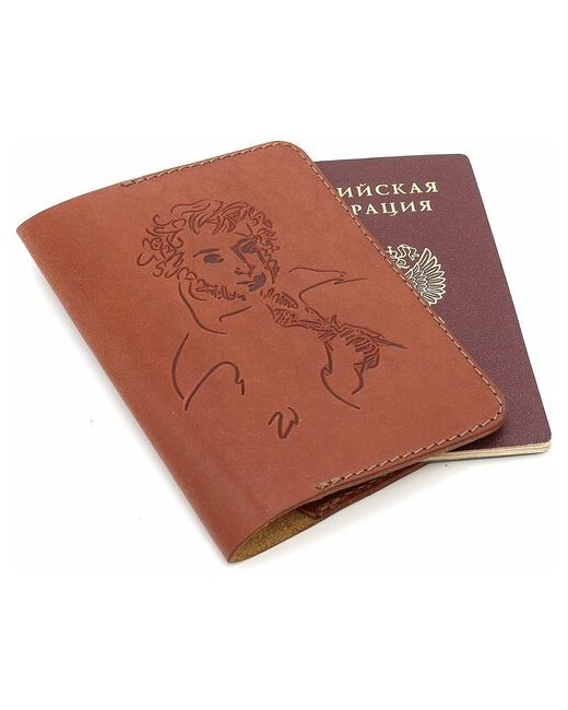 FioGe Обложка на паспорт натуральная кожаFioGe рыжий