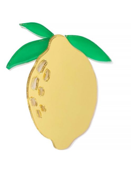 Orgalica Лимон Lemon brooch gold