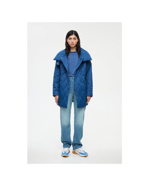 Shi-shi Куртка стеганая со стойкой 44 джинс утепление