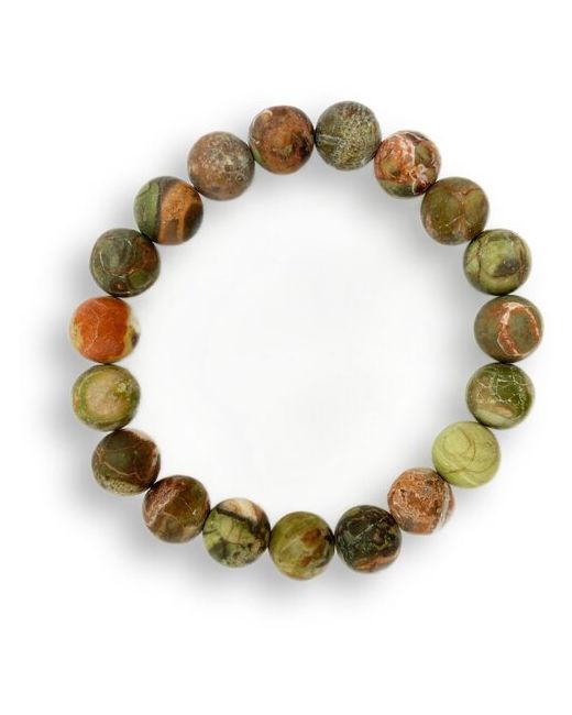Stone Collection браслет из агата цветочного матового Натуральный камень бусины 10 мм 18-19 см