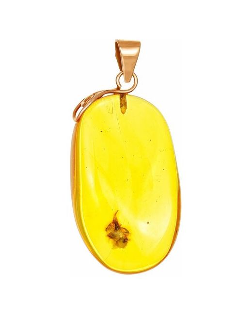 Amberholl Золотой кулон из натурального янтаря с включением паучка Клио