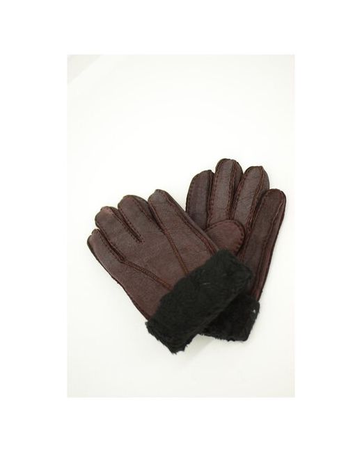 Happy Gloves Перчатки зимние замшевые красно оторочка овчина черная размер XL