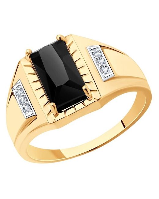 Diamant Кольцо из золота с агатом и фианитами 51-310-01199-1 размер 19