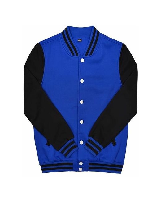 Street Style Куртка бомбер Varsity Classic Jacket V 2 синий с чёрными рукавами XXL