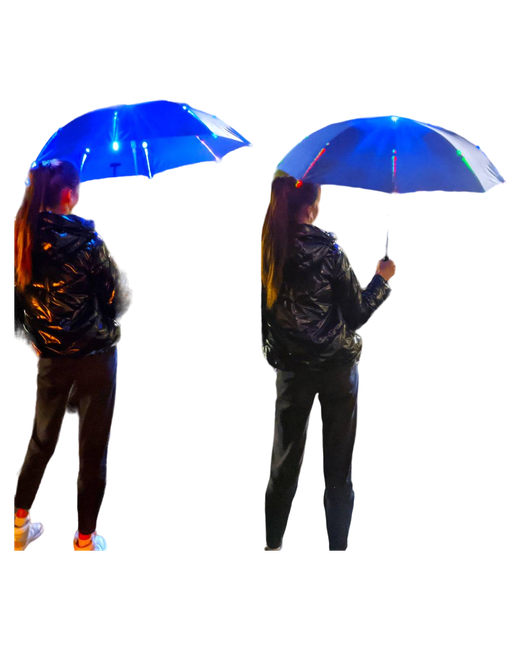 Umbrella Change Зонт светящийся светодиодный купол с LED RGB подсветкой и фонариком