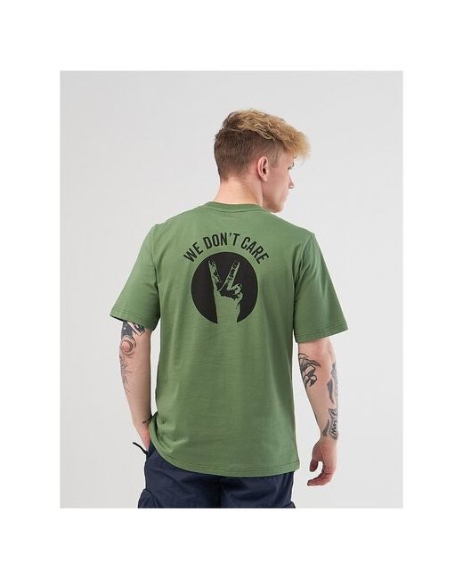 We Don't Care Футболка We Dont Care V-Sign T-shirt Green
