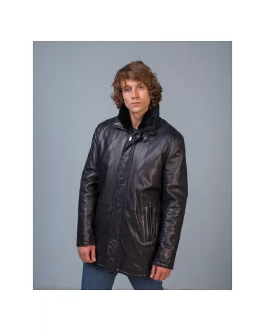 Torras Куртка кожаная с воротником черная