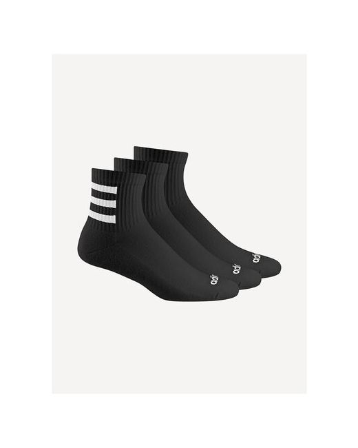 Adidas Носки взр. HD2212/HC 3S QUART 3pp/BLACK/BLACK/BLACK/размер S