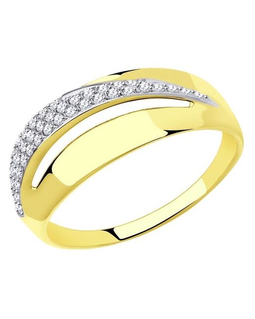 Diamant Кольцо из желтого золота с фианитами 53-110-00956-1 размер 18