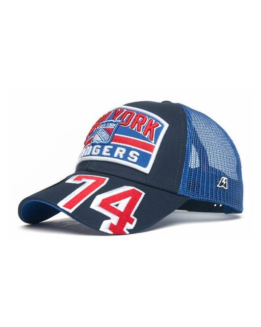 Atributika &amp; Club™ Бейсболка с сеткой NHL New York Rangers 74 кепка НХЛ Нью Йорк Рейнджерс номером Атрибутика и Клуб летняя