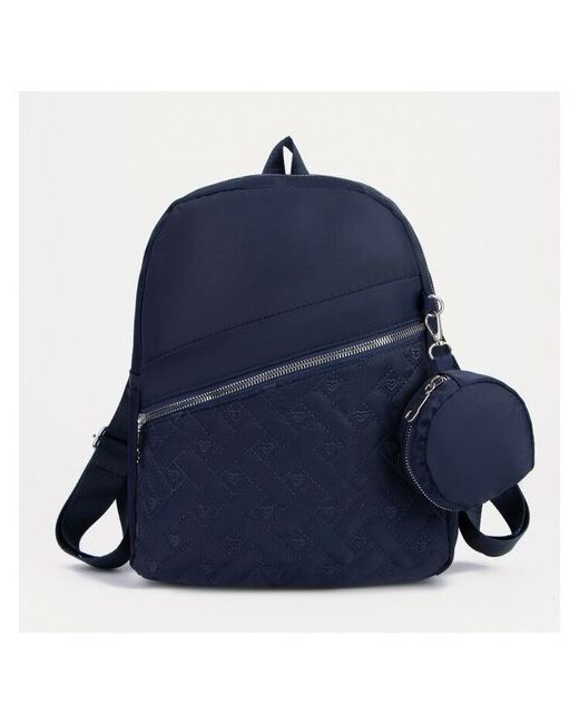 RecoM Рюкзак на молнии наружный карман 2 боковых кармана кошелёк синий