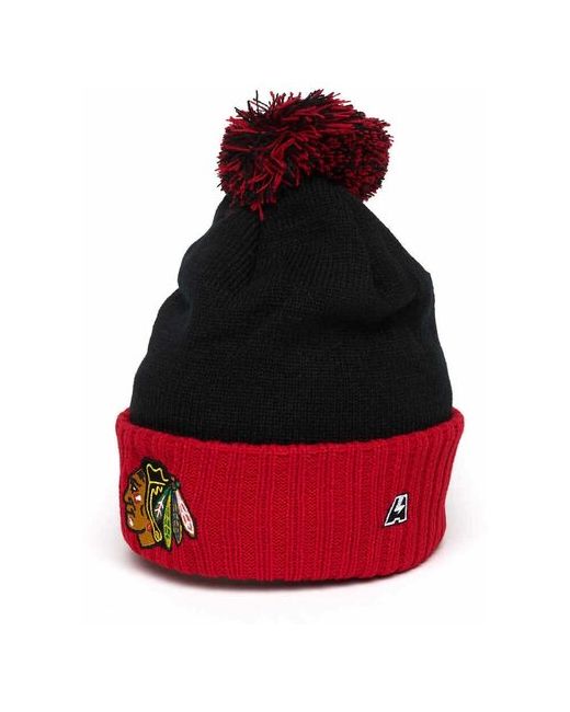 Atributika &amp; Club™ Шапка с помпоном NHL Chicago Blackhawks шапка НХЛ Чикаго Блэкхокс Атрибутика и клуб зимняя