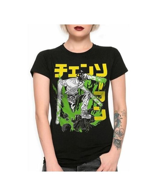 Dream Shirts Футболка DreamShirts Аниме Chainsaw Man Человек-бензопила Черная 2XL