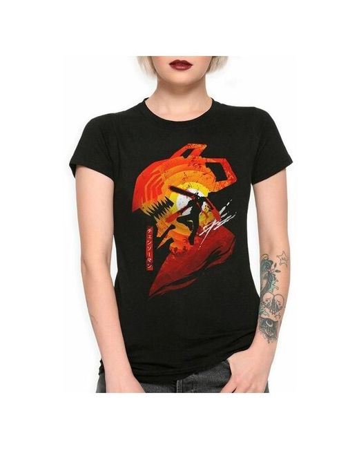 Dream Shirts Футболка DreamShirts Человек-бензопила Аниме Chainsaw Man Черная L