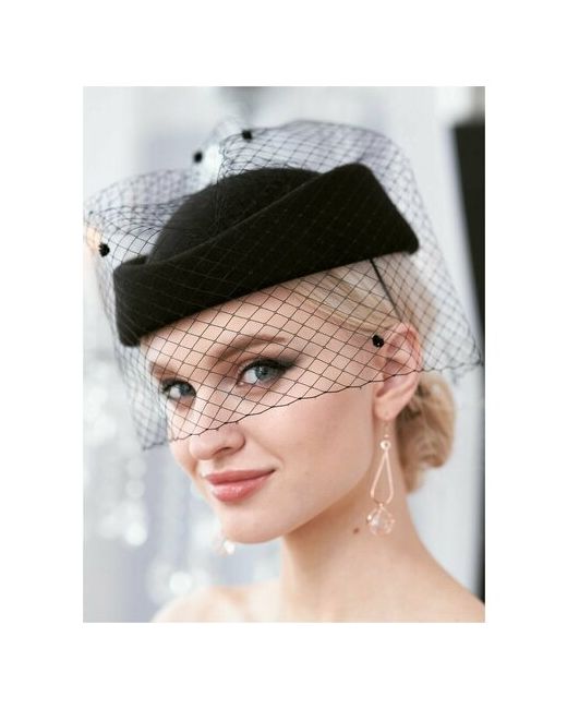 Diana Pavlovskaya Шляпка с вуалью вуалетка черная шляпка заколка вечерняя ободок