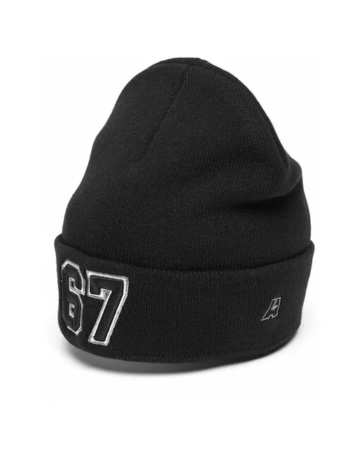 Atributika &amp; Club™ Шапка с номером 67 черная номерная шапка цифрами Шесть семь отворотом атрибутика и клуб