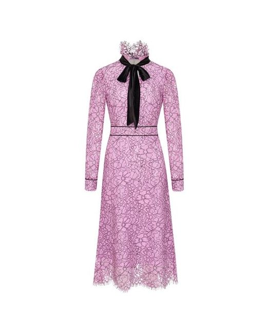 Evgenia Kolos Платье из кружева розового цвета