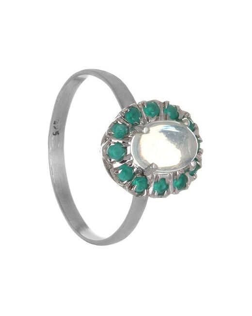 Серена-Сильвер Серебряное кольцо Кремона с опалом и корундами