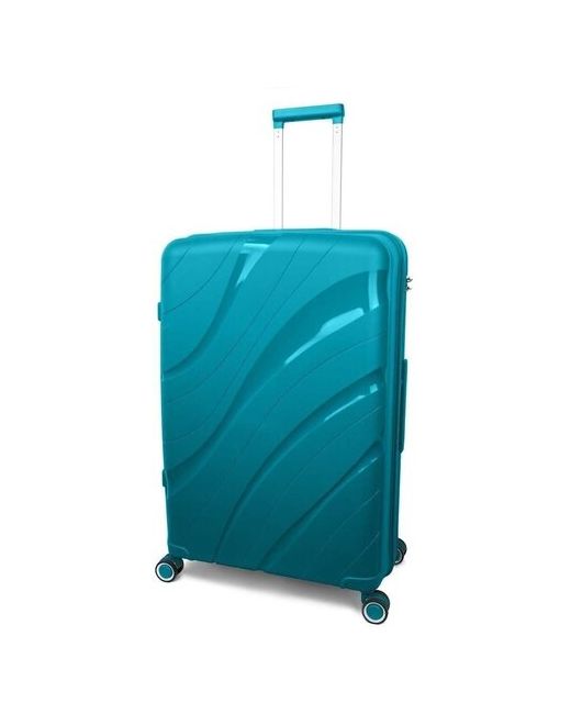 Tevin Чемодан на колесах дорожный средний багаж для путешествий Тевин размер М 64 см 62 л легкий 3.2 кг прочный полипропилен Лавандовый волна