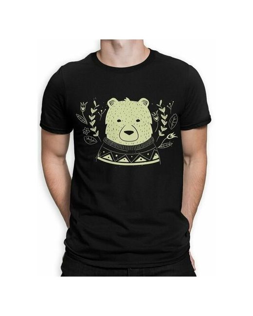 Dream Shirts Футболка DreamShirts Рождественский Медведь Новый Год Черная 2XL