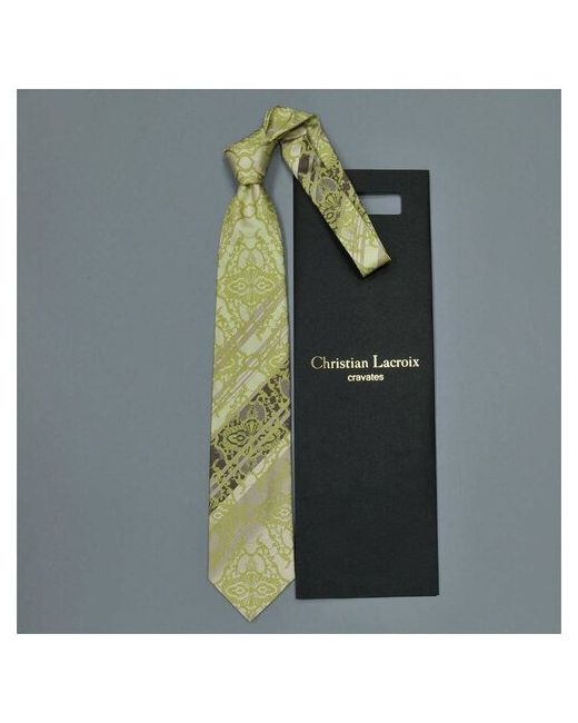 Christian Lacroix Элегантный светлый галстук с интересным принтом 835423