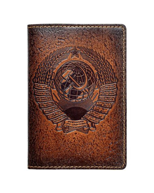 kRAst Обложка на паспорт Герб СССР Натуральная кожа Краст