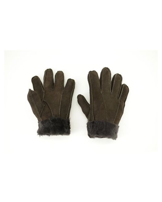 Happy Gloves Перчатки кожаные темно мех черный размер XL