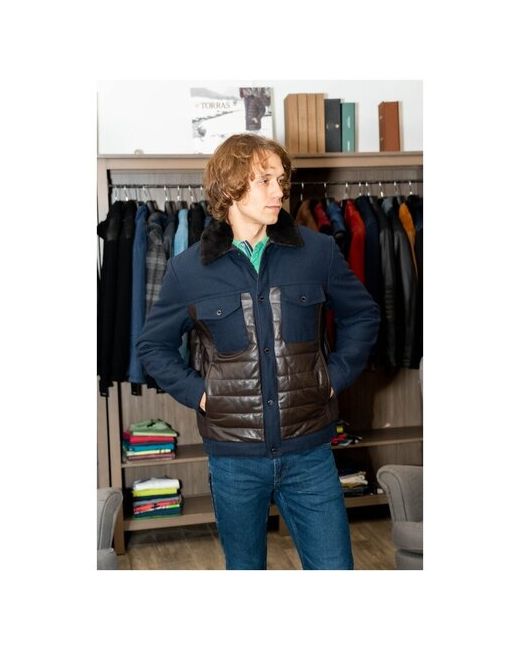 Torras Куртка с кожаными вставками 52