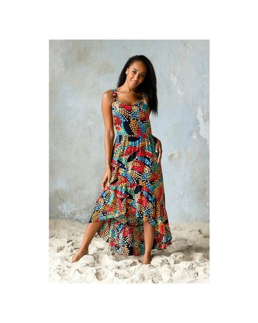 Mia-Mia Длинное платье прямого силуэта Dominica разноцветный XL