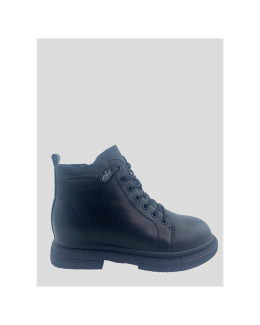 Emporiomix Зимние ботинки из натуральной кожи на толстой рельефной подошве с низким квадратным каблуком 4888