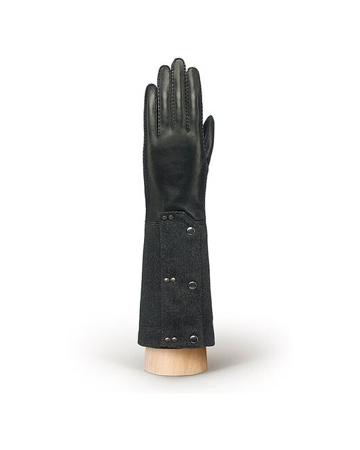 Eleganzza Перчатки кожаные размер 6.5XS черный