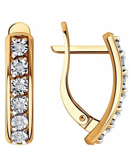 Diamant Серьги из комбинированного золота с бриллиантами 51-220-00798-1