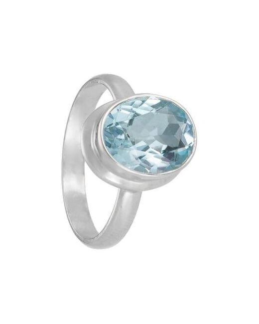 Серена-Сильвер Серебряное кольцо Жанет с голубым топазом