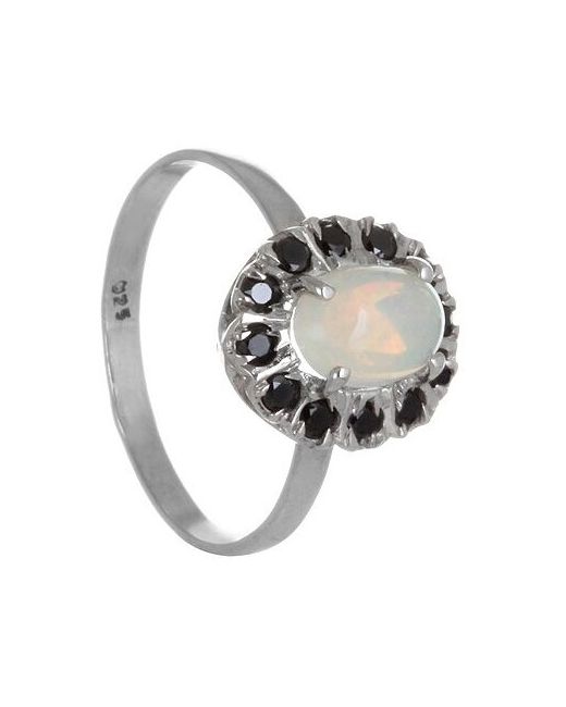 Серена-Сильвер Серебряное кольцо Кремона с опалом и корундами