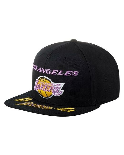 Mitchell Ness Бейсболка с прямым козырьком HHSS2997-LALYYPPPBLCK Los Angeles Lakers NBA размер ONE
