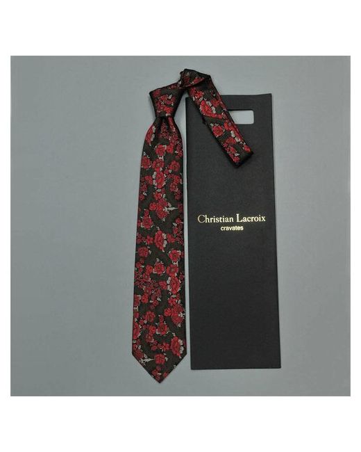 Christian Lacroix Красивый темный галстук с цветками 836374