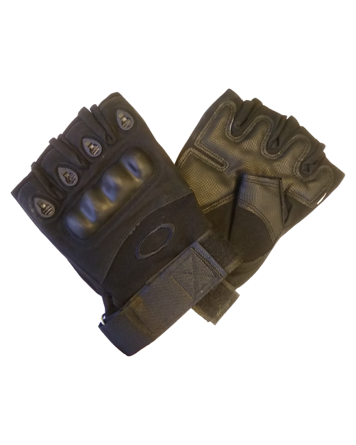 BSGloves Перчатки тактические мотоперчатки с обрезанными пальцами черные