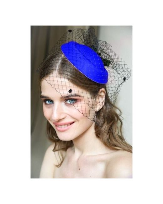 Diana Pavlovskaya Шляпка с вуалью вуалетка ярко синяя шляпка заколка вечерняя ободок