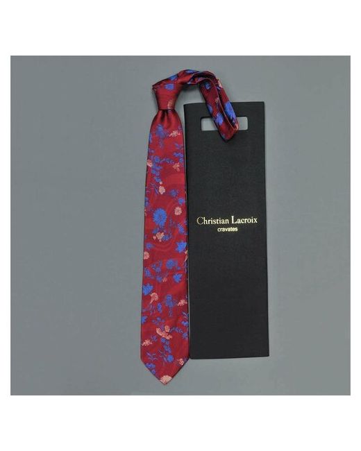 Christian Lacroix Бордовый галстук с цветочным узором 836410