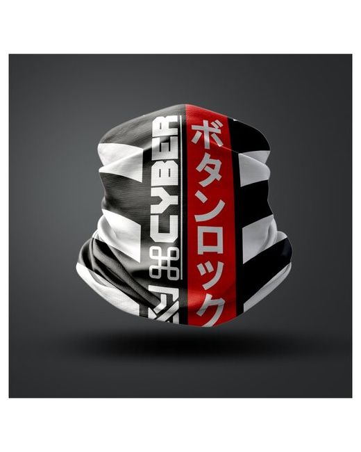 Кибермашина Киберпанк маска с принтом Red Line. Японский дизайн в стиле cyberpunk. Микрофибра Премиум.