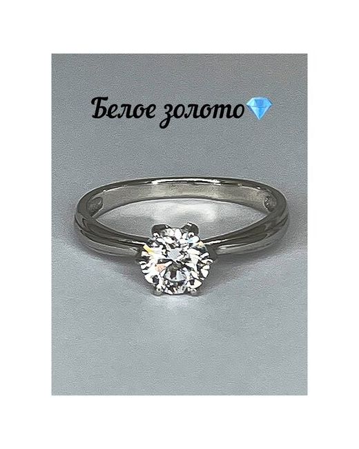 Ювелирный салон Елены Стецовой кольцо из белого золота с родированием и фианитом Swarovski. Средний вес 243г.