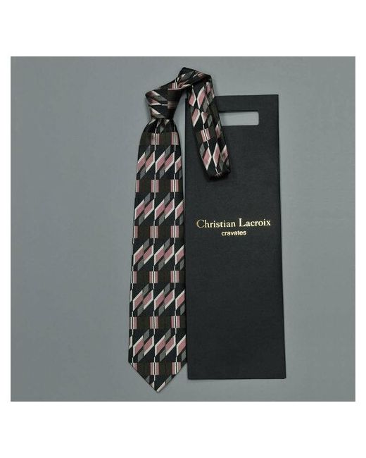 Christian Lacroix Повседневный шелковый галстук с геометрическим принтом 836271